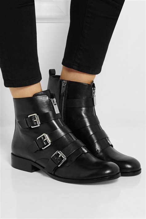 michael kors red ankle boots|Michael Kors adjustable buckle boots.